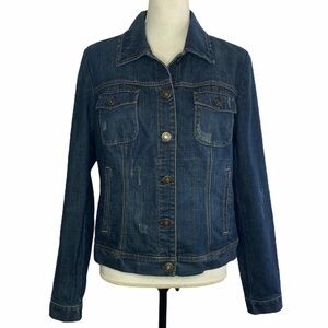 Tommy Hilfiger Distressed Denim Jean Jacket